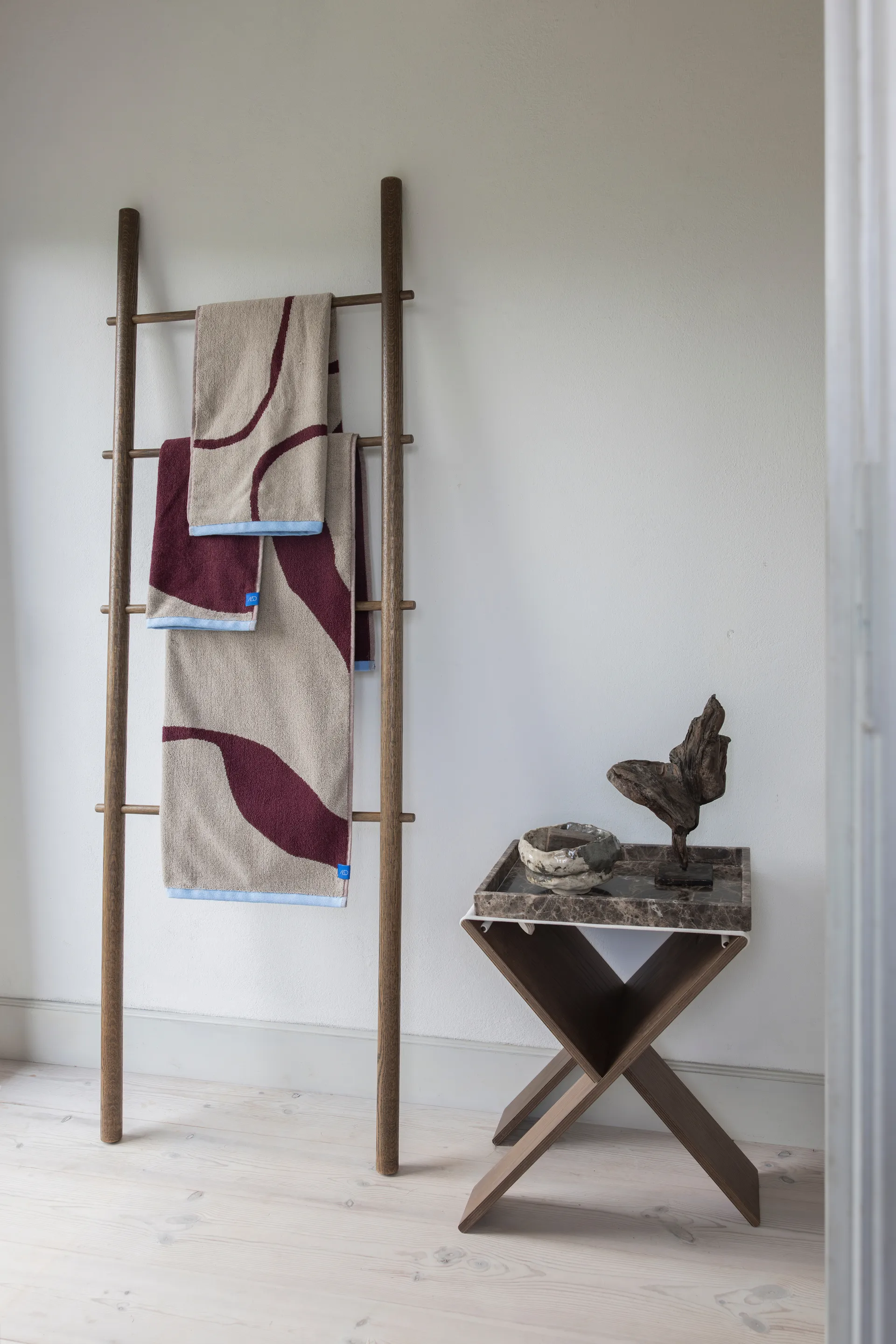 Nova Arte gästhandduk 40x55 cm 2-pack, Wine-sand Mette Ditmer