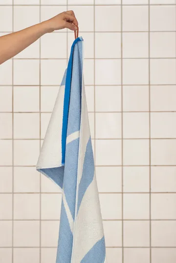 Nova Arte handduk 50x90 cm 2-pack - Light blue-off-white - Mette Ditmer