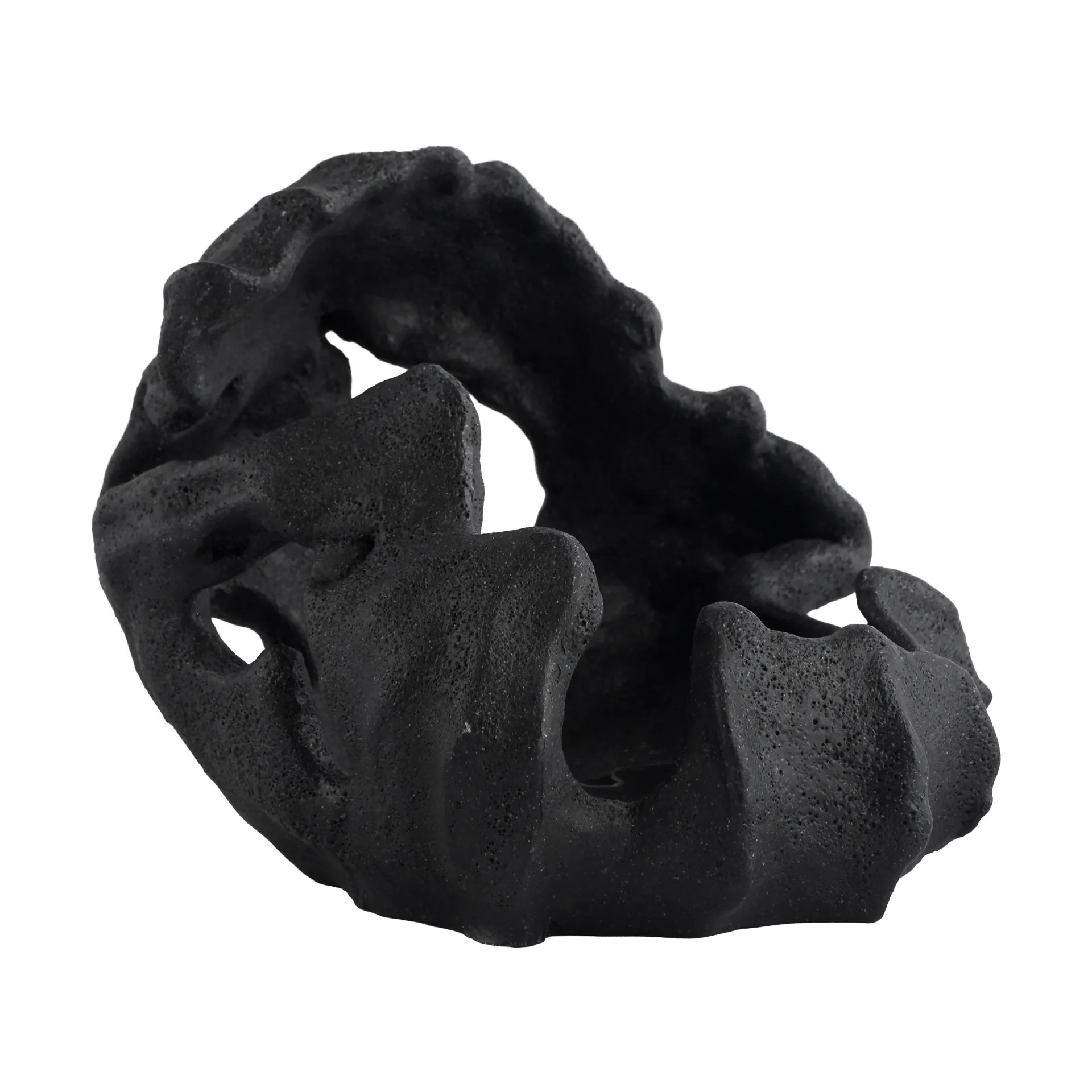 Reef blockljusstake, Svart, Ø16,5x13 cm Mette Ditmer