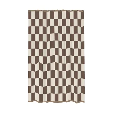 Retro duschdraperi 150x200 cm - Brun - Mette Ditmer