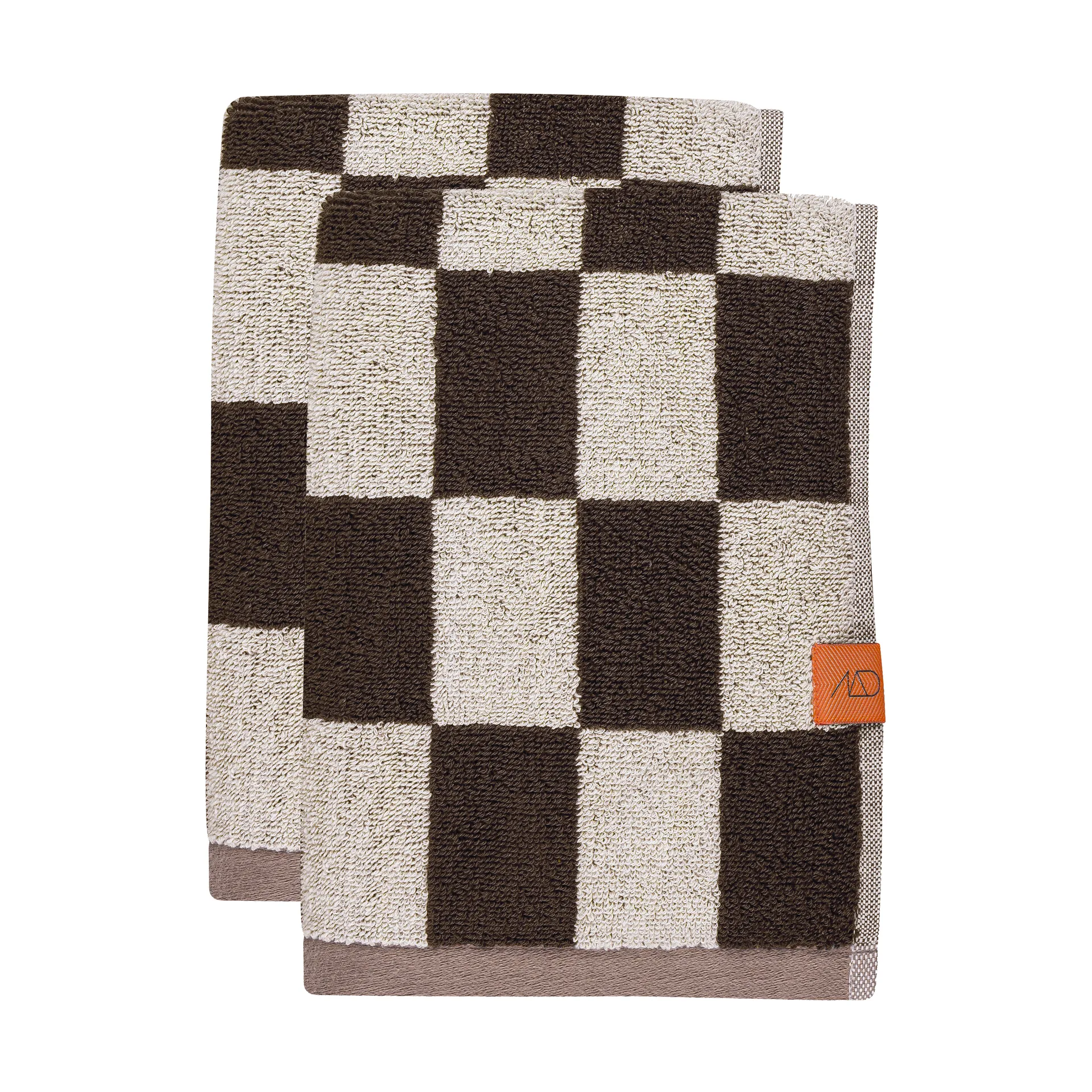 Retro handduk, Chocolate, 40x55 cm, 2-pack Mette Ditmer