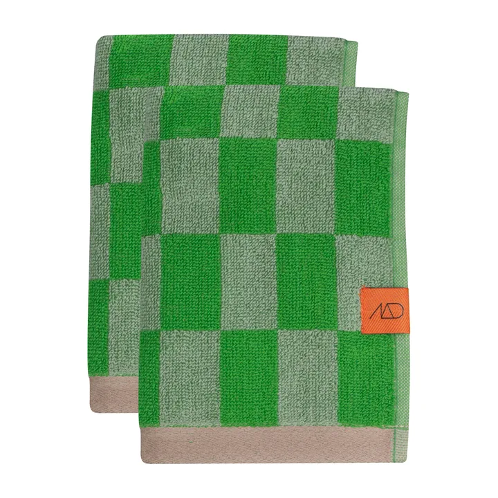 Retro handduk - Classic green, 40x55 cm, 2-pack - Mette Ditmer