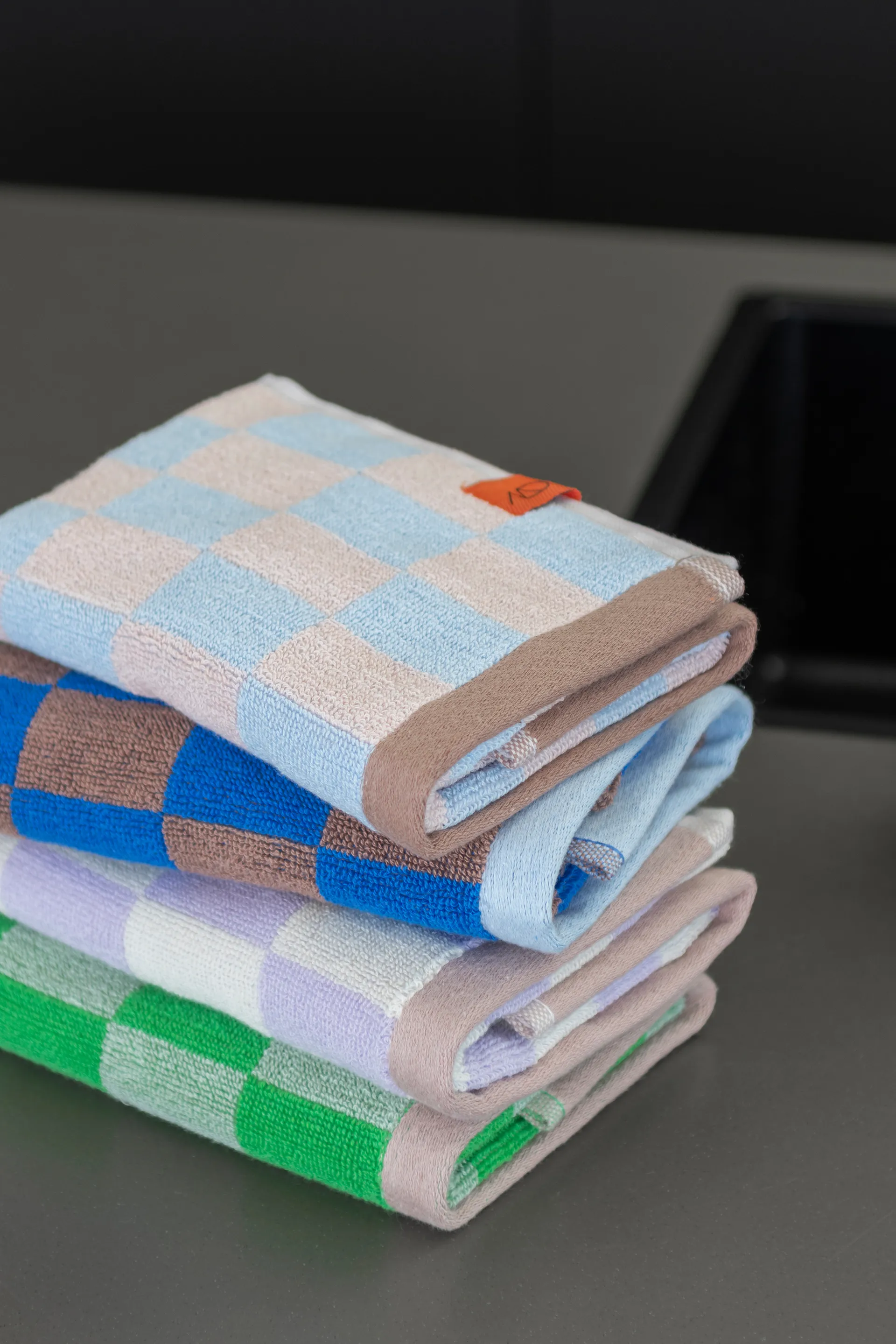 Retro handduk, Lilac, 40x55 cm, 2-pack Mette Ditmer