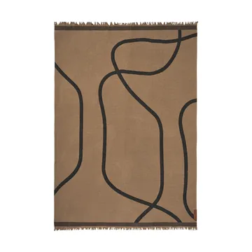 Shadow pläd - Latte-black, 130x175 cm - Mette Ditmer