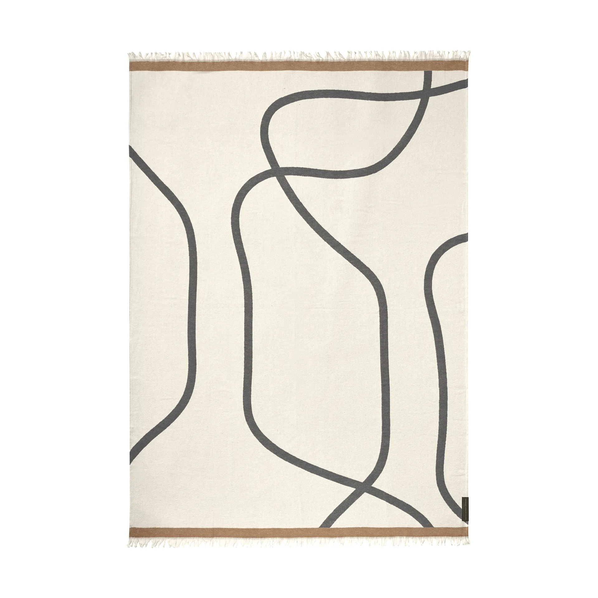 Shadow pläd, Off-white-grey, 130x175 cm Mette Ditmer