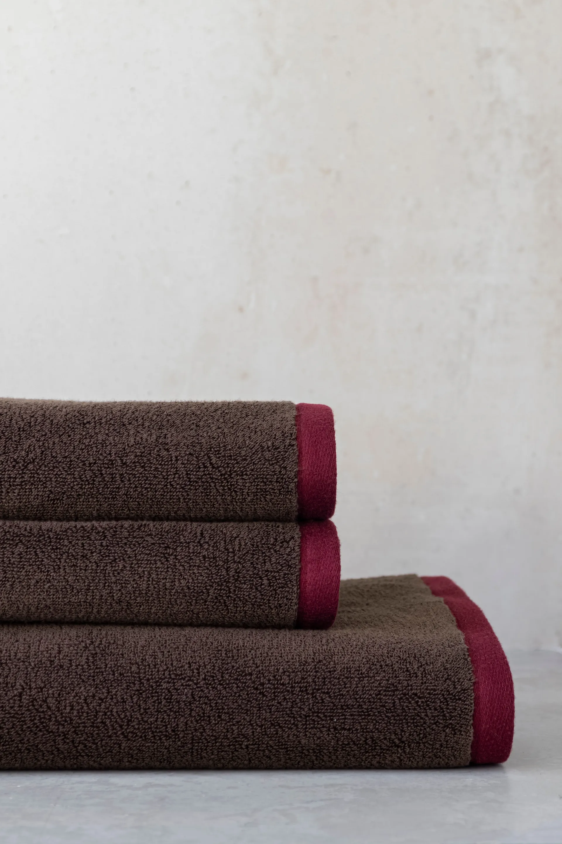 Soft badhandduk 70x133 cm, Brown-sand Mette Ditmer