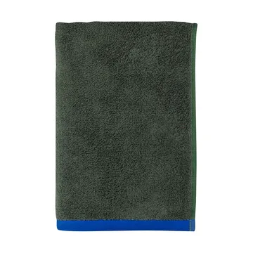 Soft badhandduk 70x133 cm - Dark olive-light blue - Mette Ditmer
