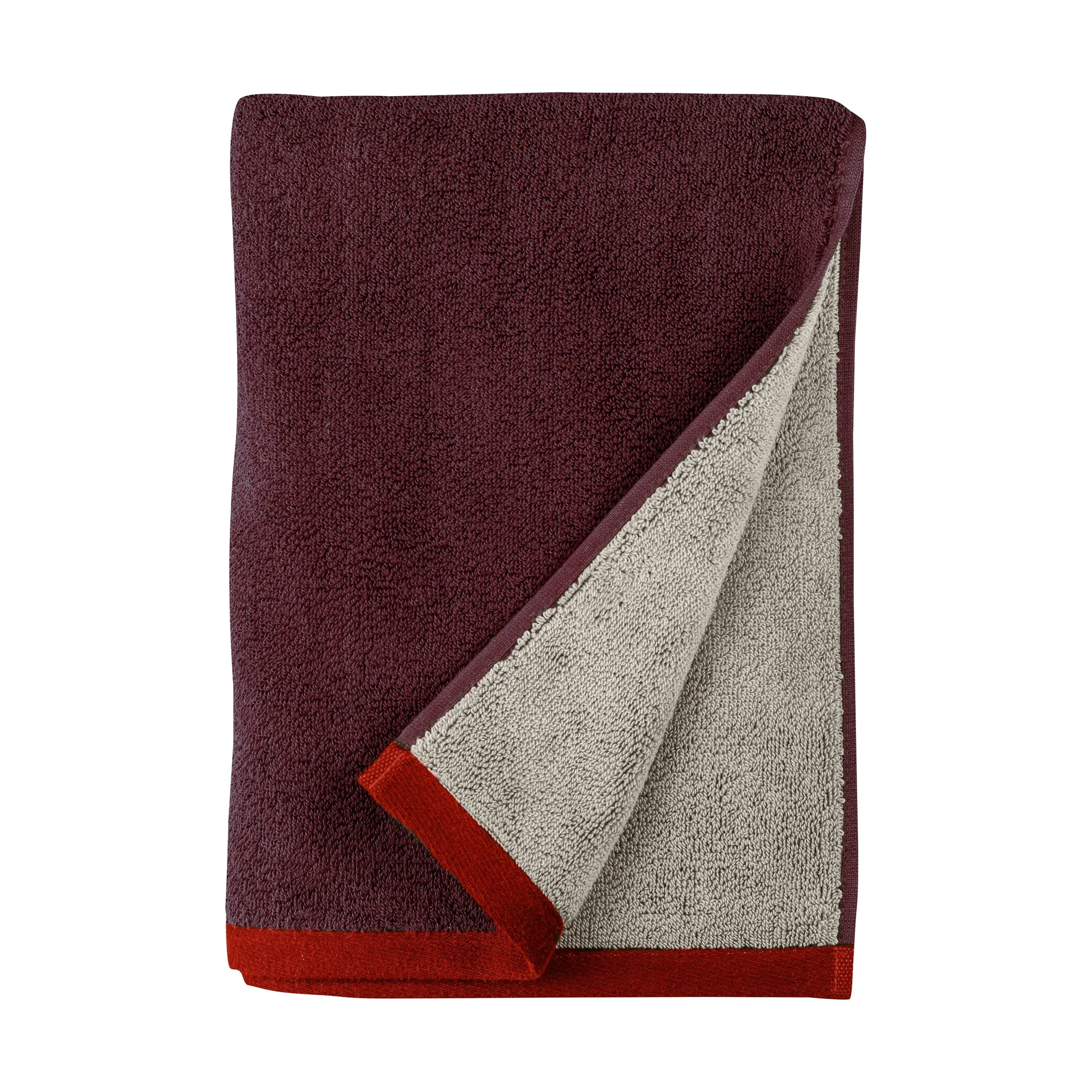 Soft handduk 50x90 cm, Gray-Red (grå-röd), 50x90 cm Mette Ditmer
