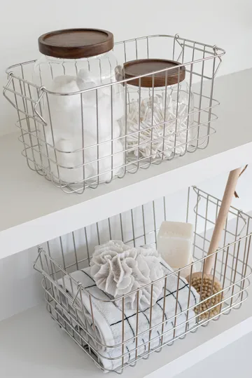 Store-it förvaringskorg medium - Chrome - Mette Ditmer