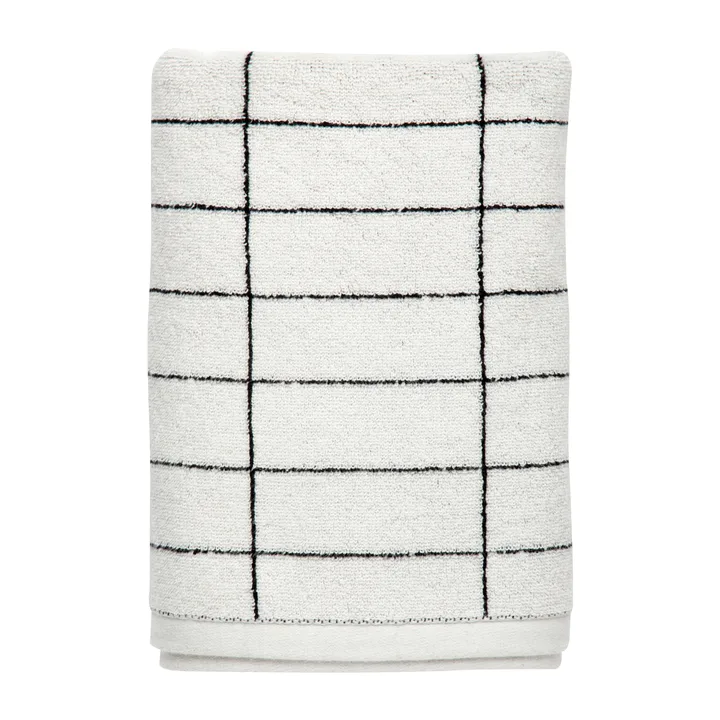 Tile Stone gästhandduk 38x60 cm 2-pack - Black-Off-white - Mette Ditmer