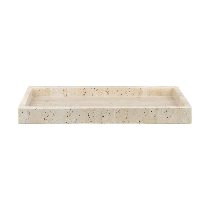 Travertine dekorationsbricka 16x31 cm - Linen - Mette Ditmer