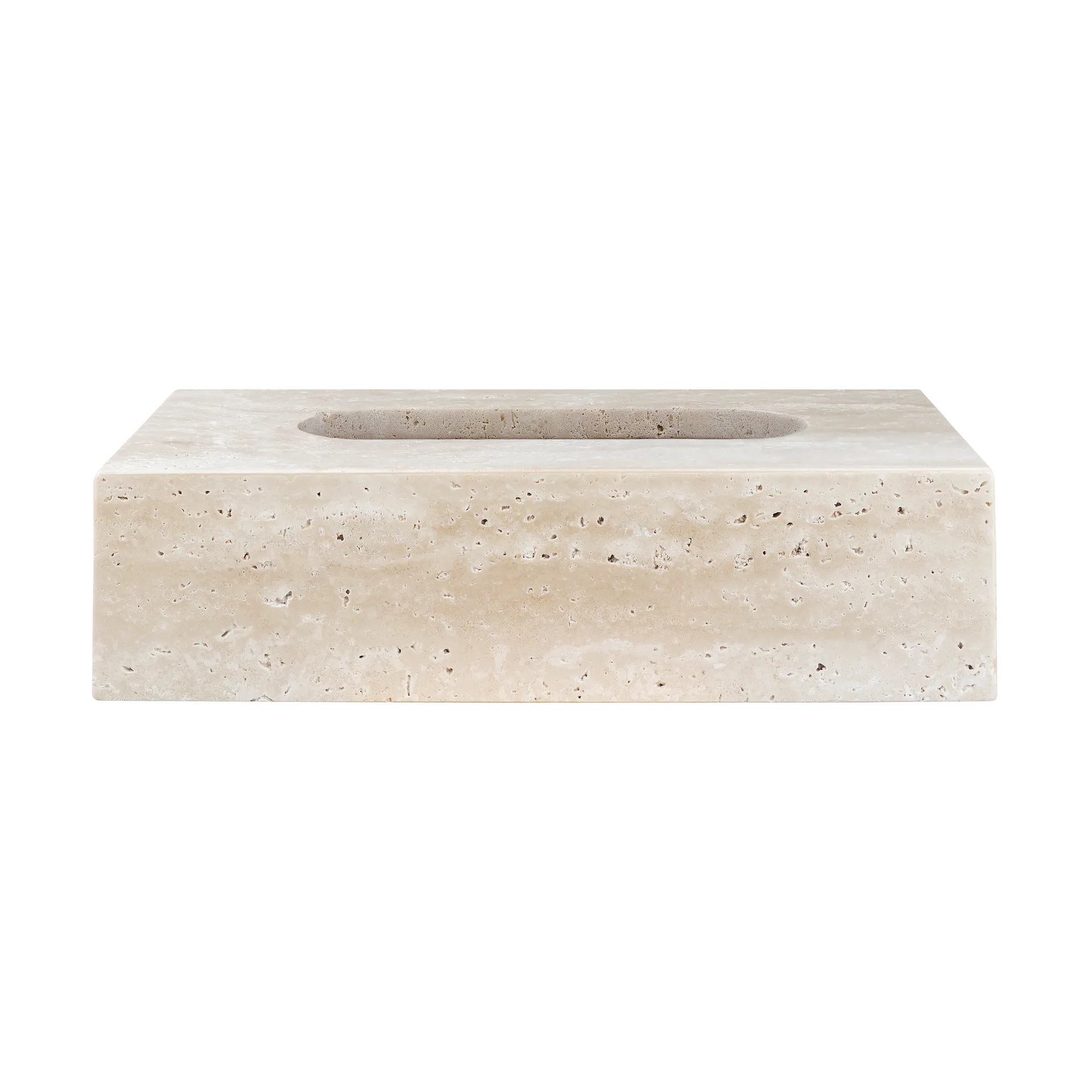 Travertine näsdukslåda 14x25,5 cm, Linen Mette Ditmer