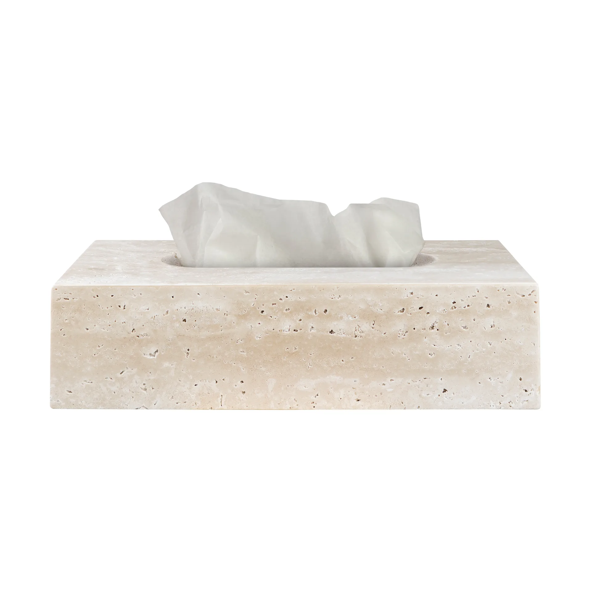 Travertine näsdukslåda 14x25,5 cm, Linen Mette Ditmer