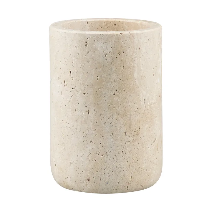 Travertine tandborsthållare 10 cm - Linen - Mette Ditmer