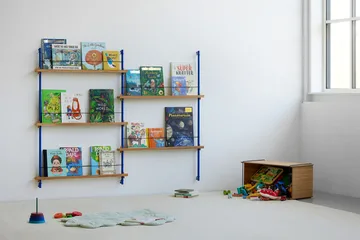 Magazine Shelving tidningsställ - Ek-deep blue, 85x180x7 cm, MS.180.1 - MOEBE