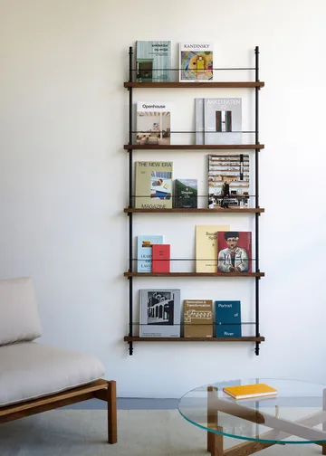 Magazine Shelving tidningsställ - Ek-warm grey, 85x115x7 cm, MS.115.1 - MOEBE