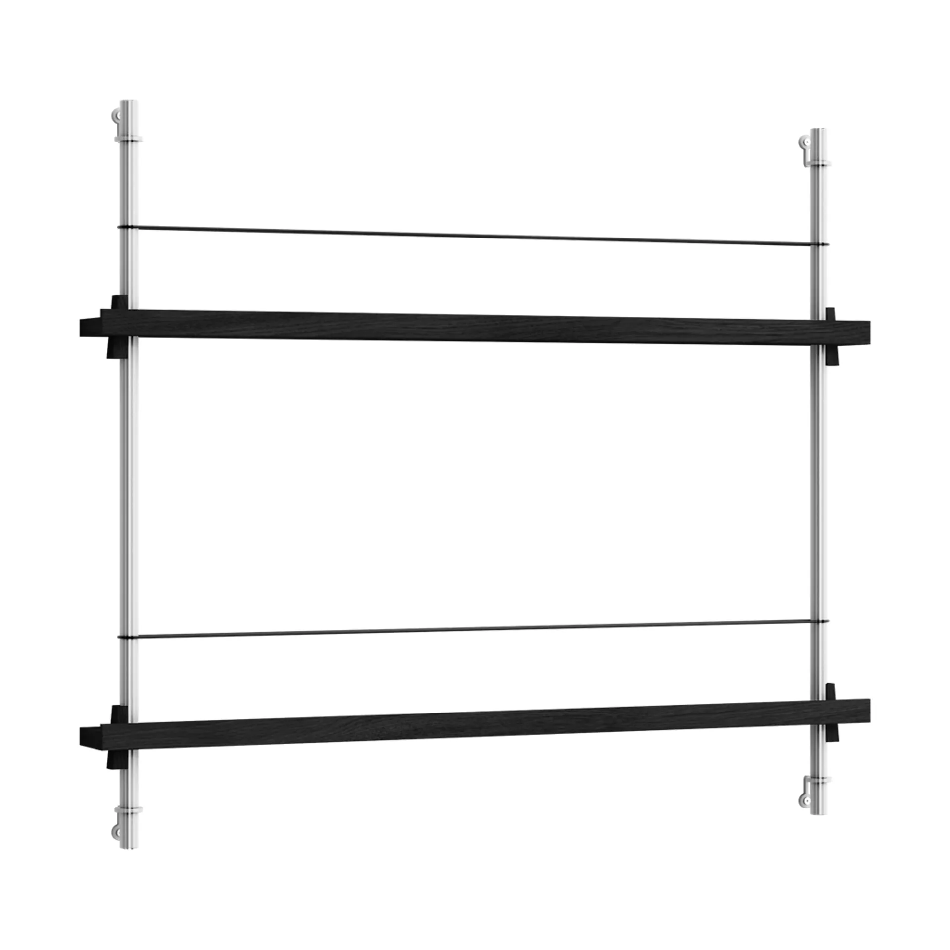 Magazine Shelving tidningsställ, Svart-rostfritt stål, 85x65x7 cm, MS.65.1 MOEBE
