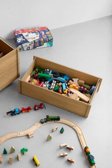 Moebe storage box - Oljad ek-rostfritt stål, low, 16,5x60x31 cm - MOEBE