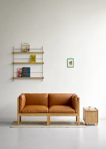 Moebe storage box - Oljad ek-rostfritt stål, med hjul, 33x60x31 cm - MOEBE