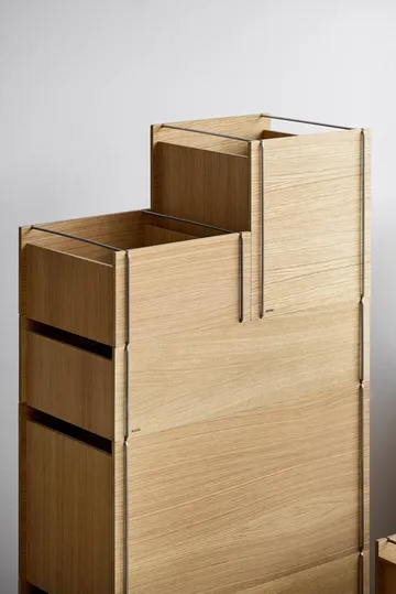 Moebe storage box - Oljad ek-rostfritt stål, square, 33x30x31 cm - MOEBE