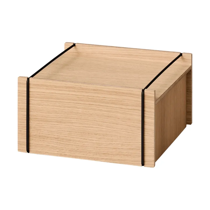 Moebe storage box - Oljad ek-svart, small, 16,5x30x31 cm - MOEBE