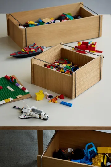 Moebe storage box - Oljad ek-svart, small, 16,5x30x31 cm - MOEBE