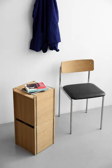Moebe storage box - Oljad ek-svart, square, 33x30x31 cm - MOEBE