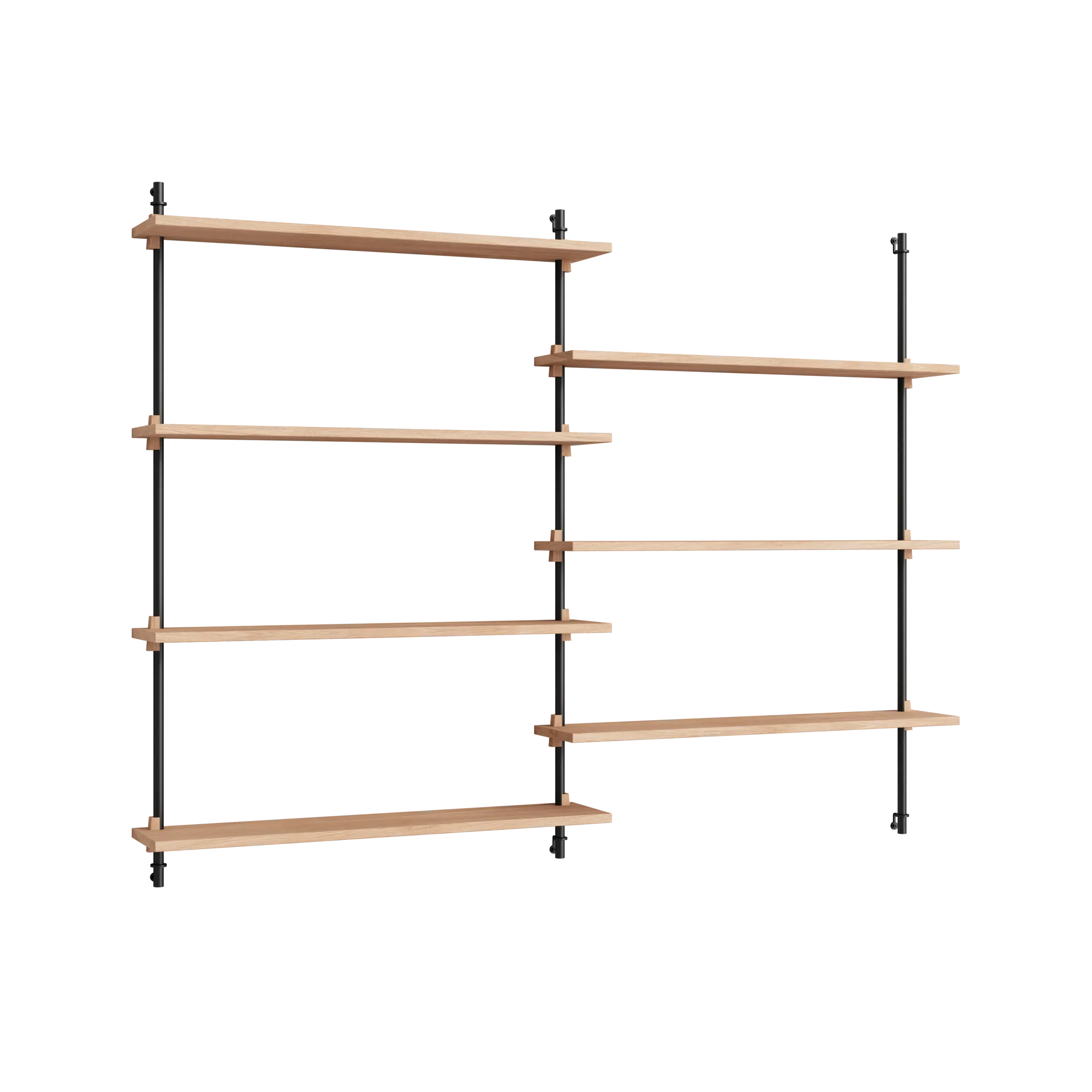 Moebe wall shelving ws.115.2, Ek-svart MOEBE
