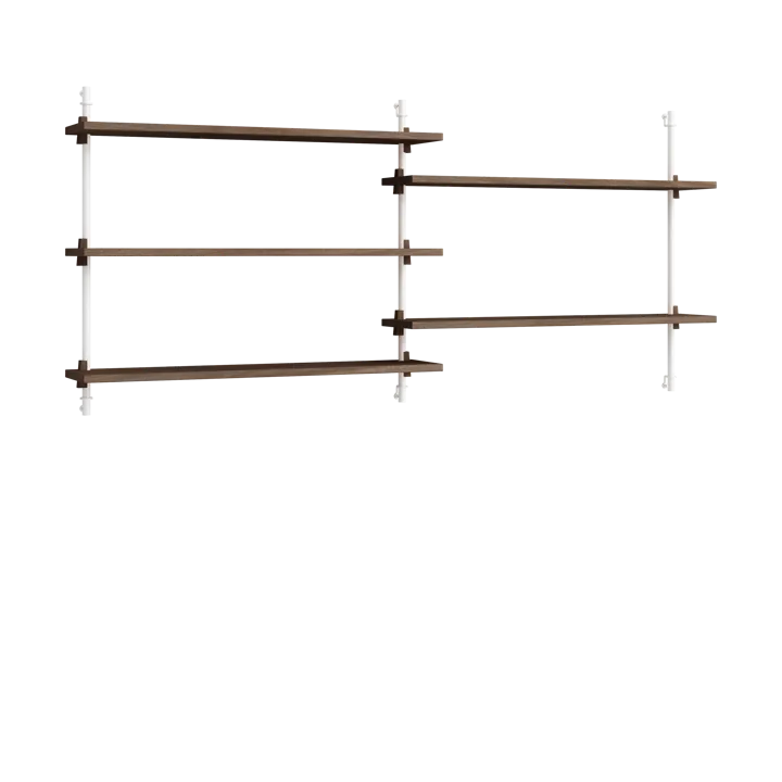 Moebe wall shelving ws.65.2.B - Rökt ek-vit - MOEBE