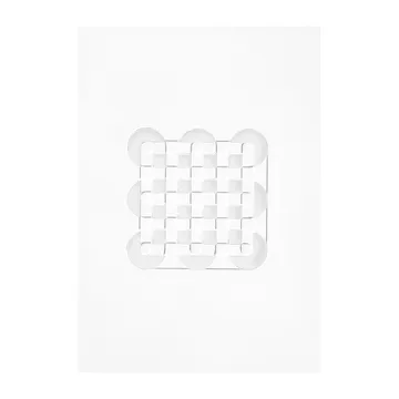 Relief konstverk circles & squares 21x29,7 cm - Off White - MOEBE
