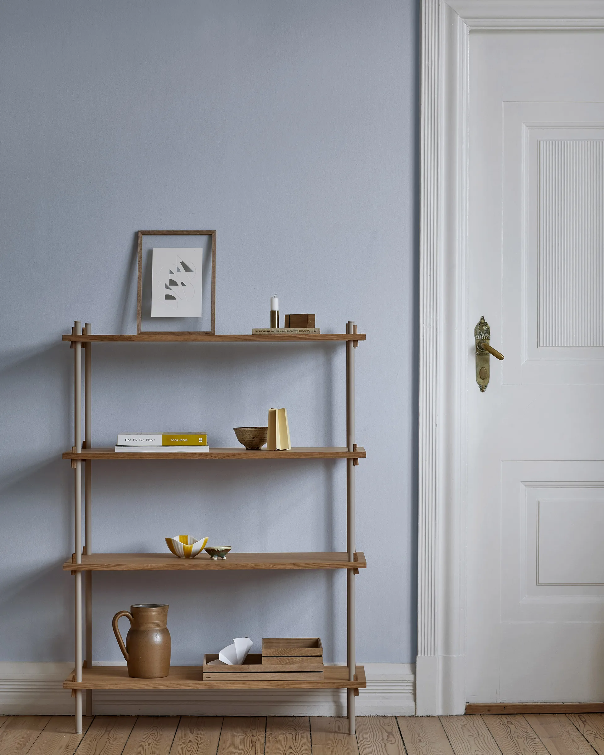 Shelving System classic hylla, Ek-warm grey, 86x200x35 cm, S.200.1.A MOEBE