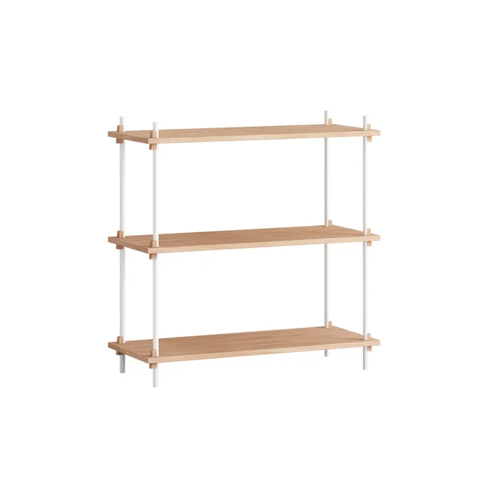 Shelving System classic hylla - Ek-white, 86x85x35 cm, S.85.1.A - MOEBE