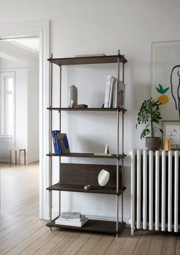 Shelving System classic hylla - Rökt ek-black, 86x115x35 cm, S.115.1.A - MOEBE