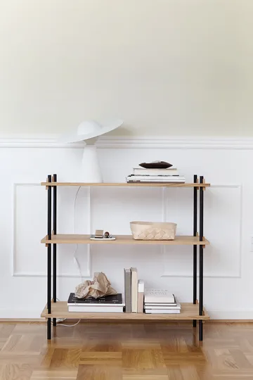 Shelving System classic hylla - Rökt ek-black, 86x115x35 cm, S.115.1.A - MOEBE