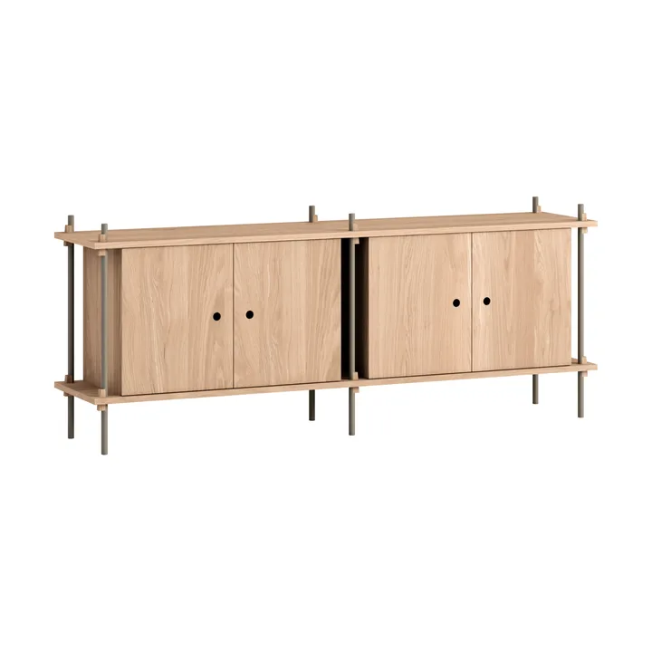 Shelving System sideboard - Ek-warm grey, 163x65x35 cm, S.65.2.D - MOEBE