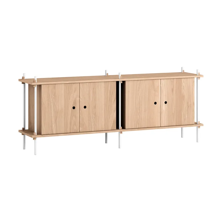 Shelving System sideboard - Ek-white, 163x65x35 cm, S.65.2.D - MOEBE