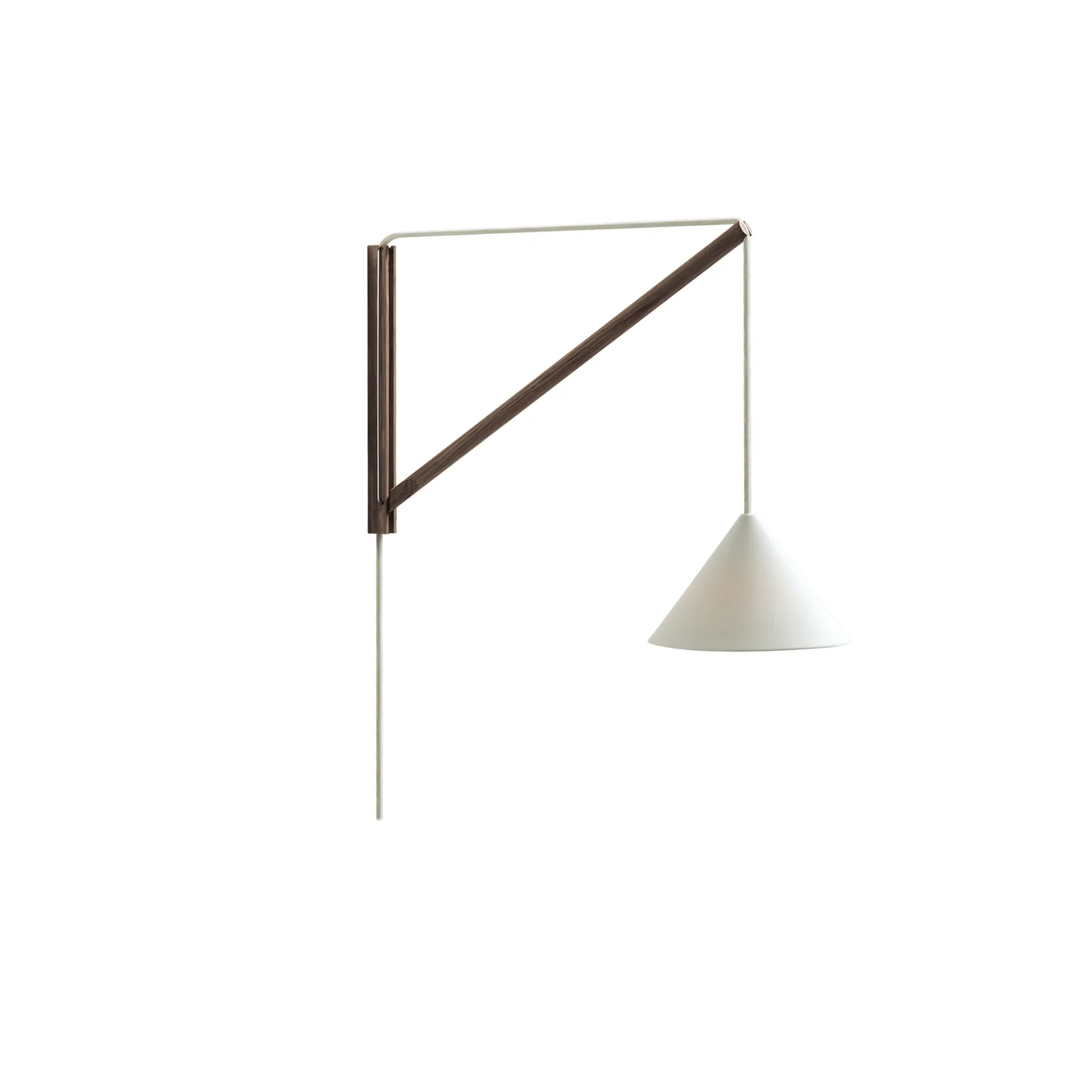 Suspended Wall Lamp vägglampa, Rökt ek-vit MOEBE