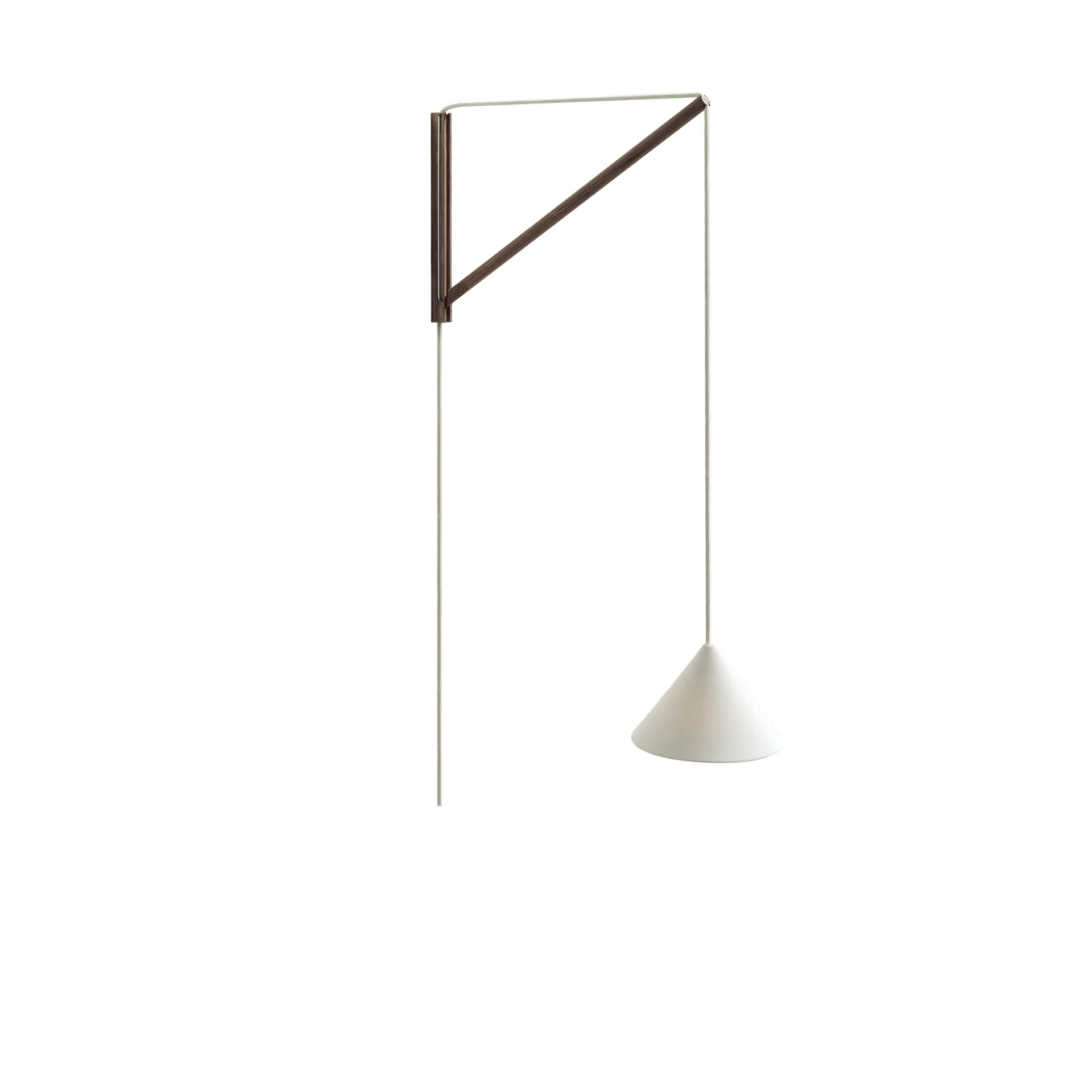 Suspended Wall Lamp vägglampa, Rökt ek-vit MOEBE