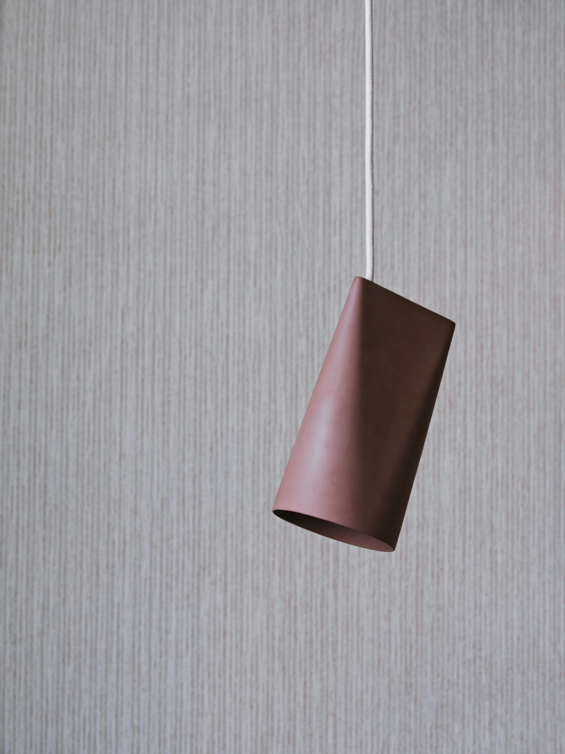 Taklampa keramik 11,2x22 cm, Terra Cotta, Wood MOEBE