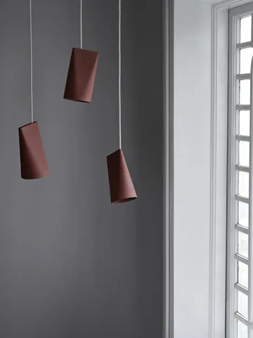 Taklampa keramik 11,2x22 cm - Terra Cotta, Wood - MOEBE