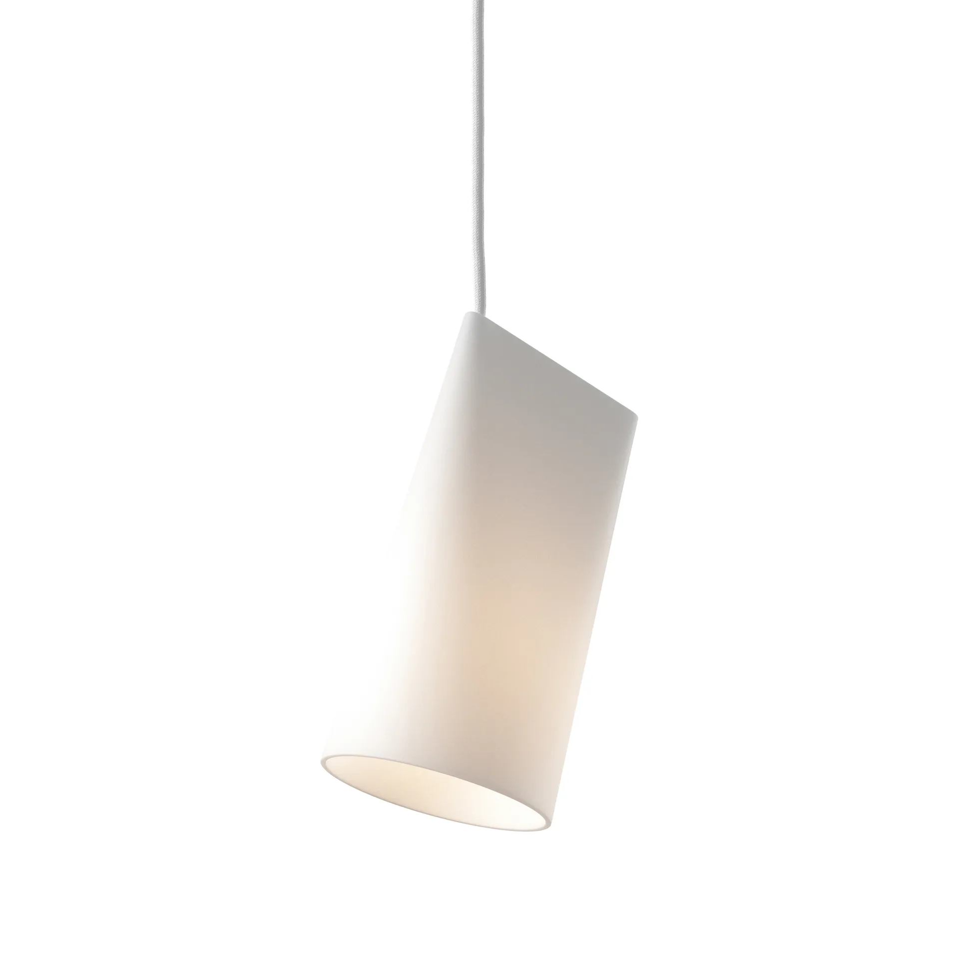Taklampa keramik 11,2x22 cm, White MOEBE