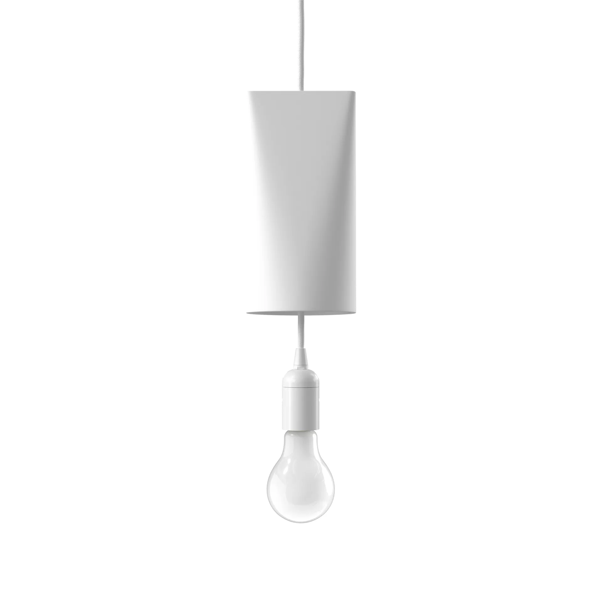 Taklampa keramik 11,2x22 cm, White MOEBE