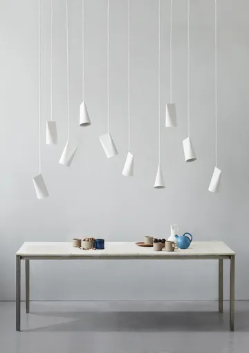 Taklampa keramik 11,2x22 cm - White - MOEBE