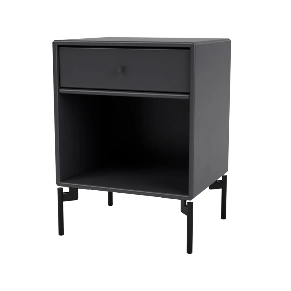 Dream sängbord, anthracite 04, svartlackade ben Montana