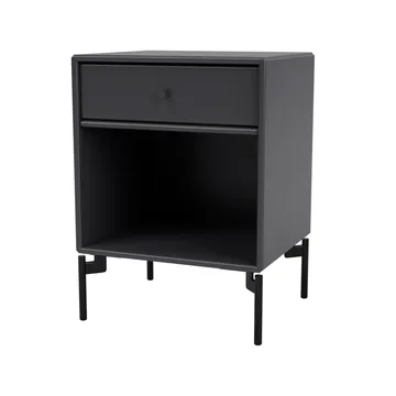 Dream sängbord - anthracite 04, svartlackade ben - Montana