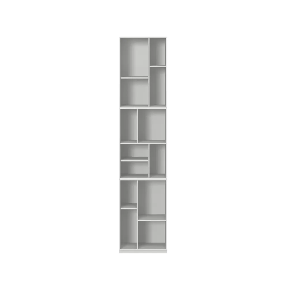 Loom bokhylla, new white 101 med 3 cm sockel Montana