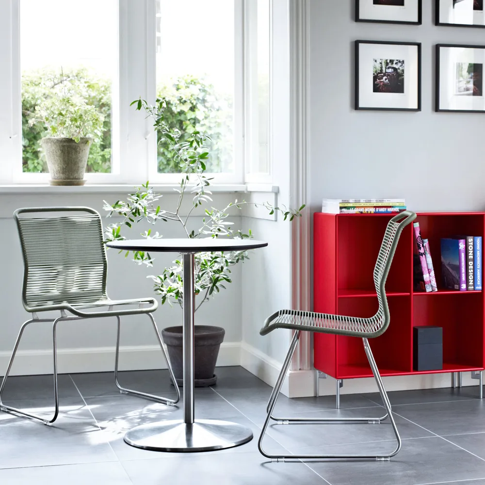 Panton One stol, clark, rostfritt stål Montana