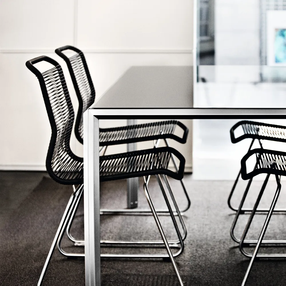 Panton One stol, clark, rostfritt stål Montana