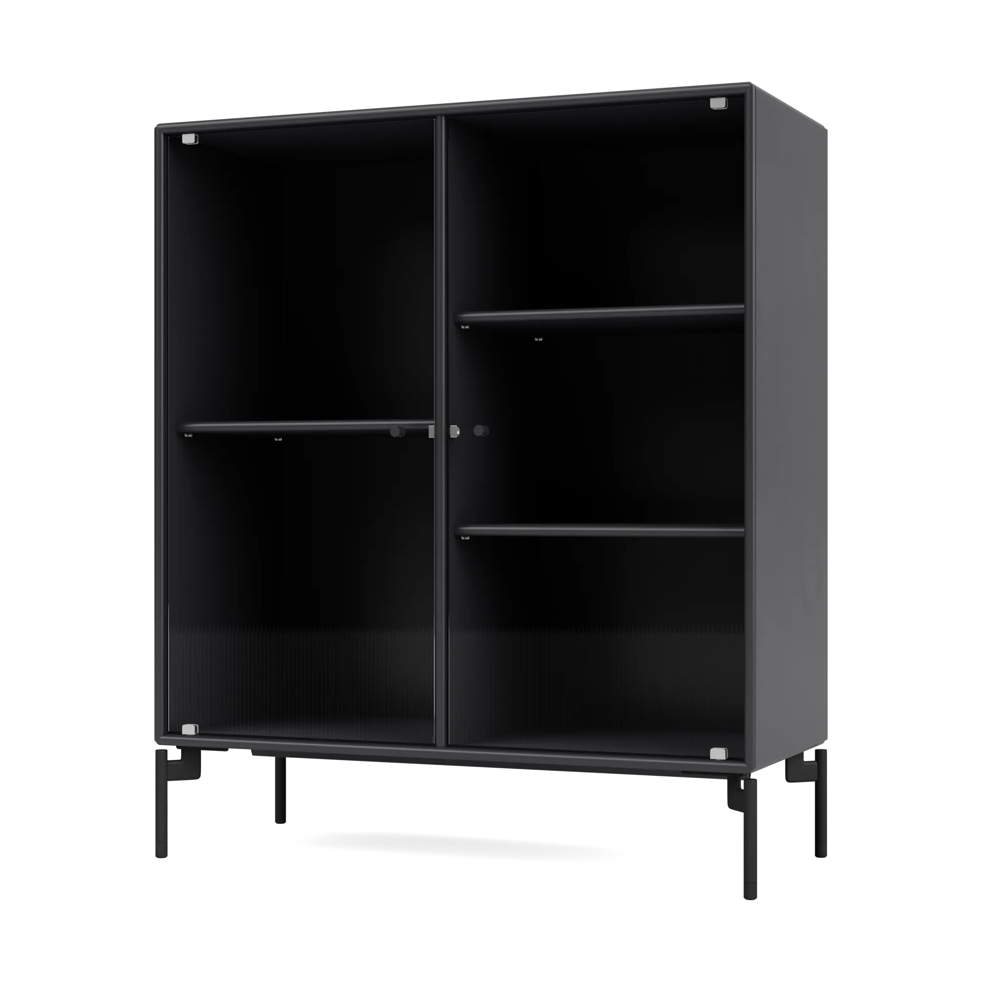Ripple II vitrinskåp 69,6x82,2x30 cm, Anthracite-ben black Montana