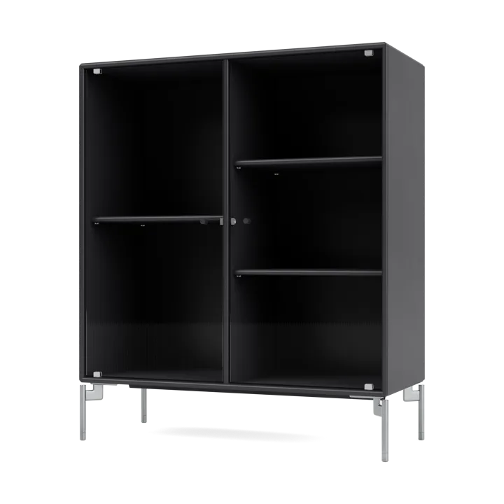 Ripple II vitrinskåp 69,6x82,2x30 cm - Anthracite-ben chrome - Montana